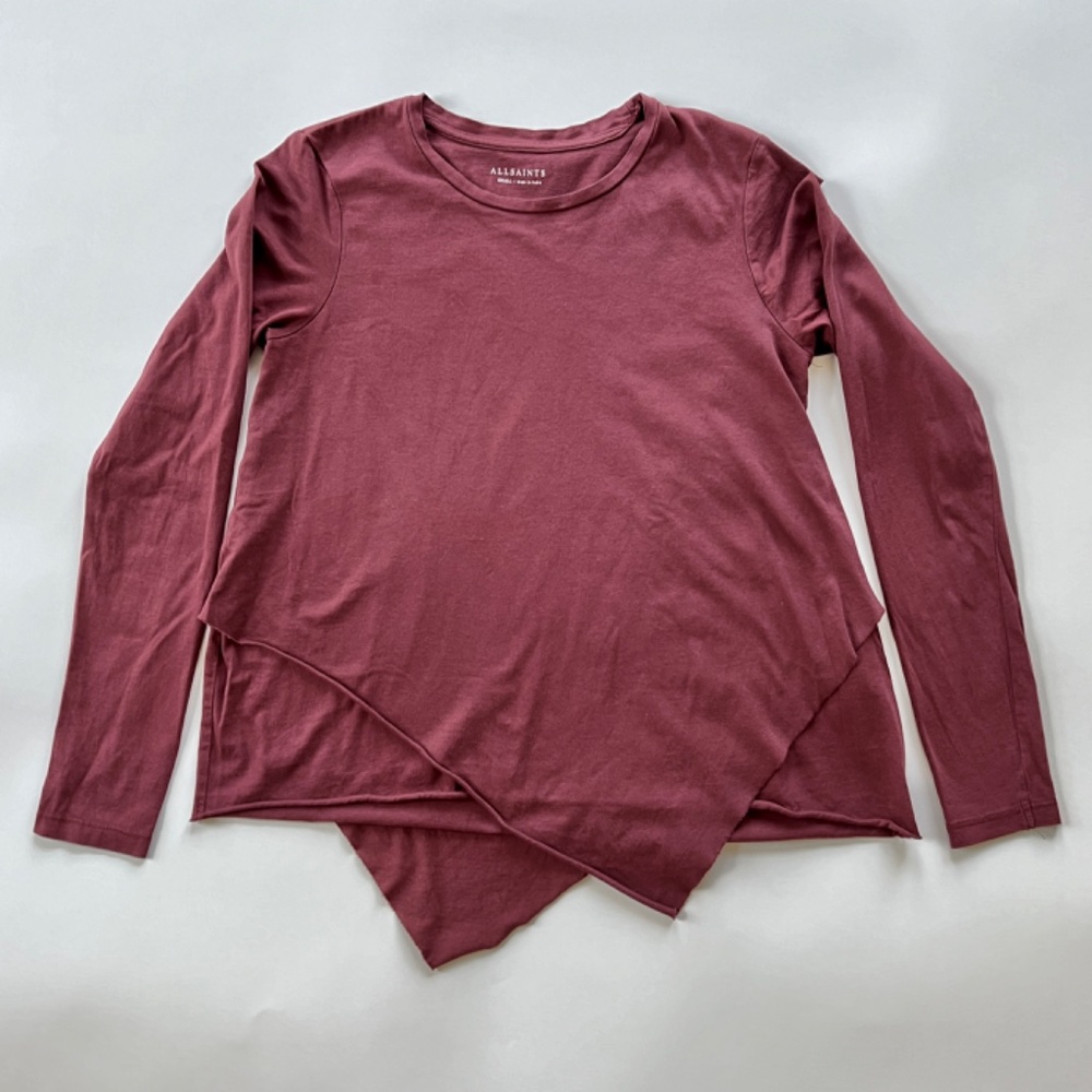 All Saints "Daisy" Long Sleeve Crewneck Tee - Size Small